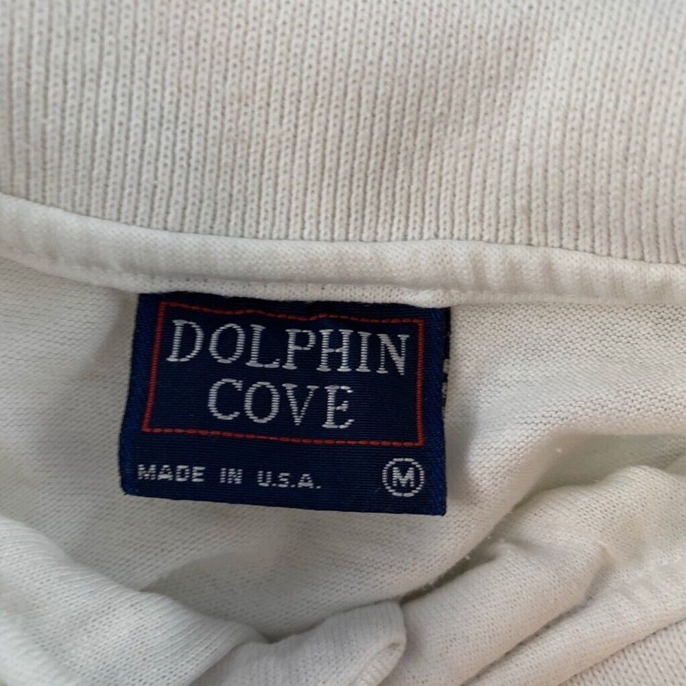 Super Bowl‎ XXV Tampa Stadium Dolphin Cove Mens Polo Shirt White Short Sleeves M - Picture 6 of 8